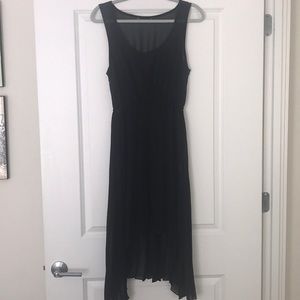 Sheer, black high-low dress